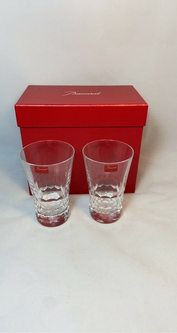 Baccarat NEW Biba Happy Hour Liquor Glasses, Set of 2 Original Box (1 of 5)