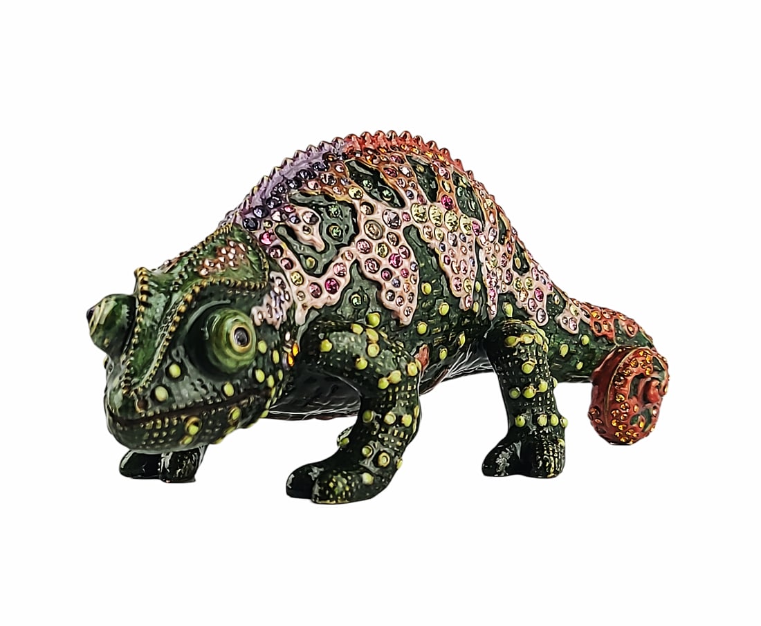 JAY STRONGWATER CHAMELEON LOUIE SWAROVSKI CRYSTALS PINK BELLY (1 of 11)