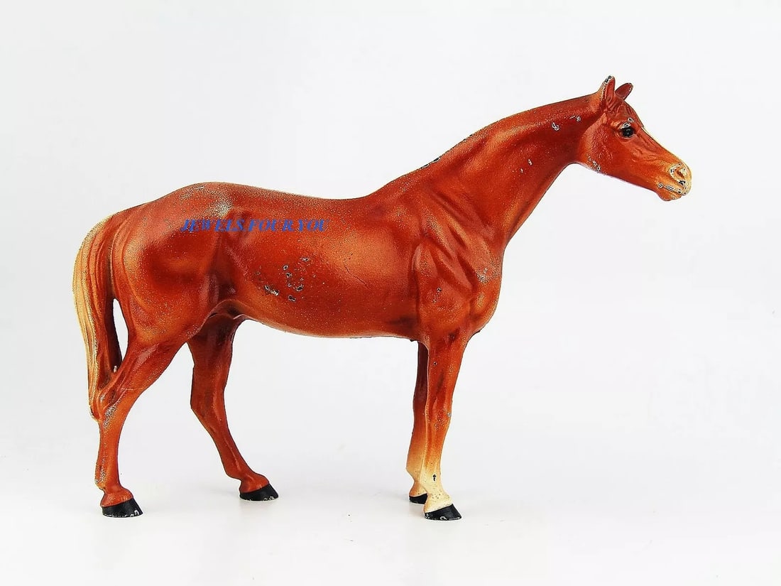 ANTIQUE HIGH QUALITY CAST IRON LARGE 10.5" LONG DOORSTOP THOROUGHBRED FIRE HORSE (1 of 7)