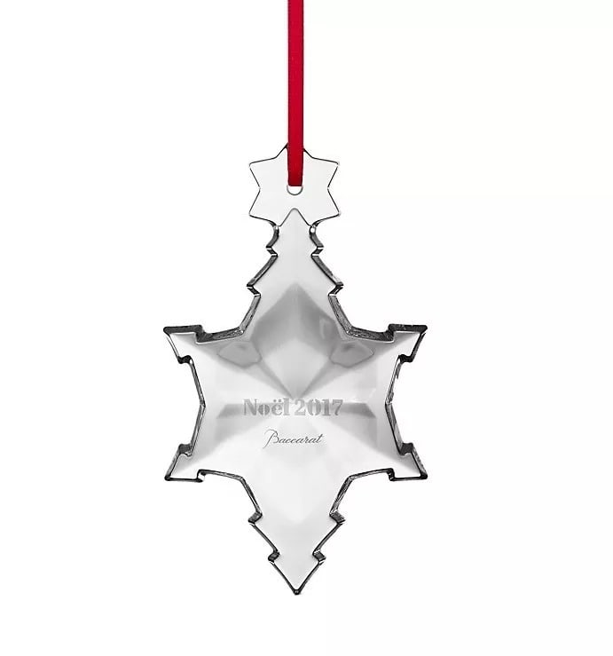 BACCARAT 2017 ORNAMENT NOEL clear CRYSTAL SIGNED: BACCARAT2017 CLEAR CRYSTAL NOEL ORNAMENTBRAND NEW, ORIGINAL BOXA long-standing tradition of excellence in exquisitely crafted crystal and glassware.3.75" Tall x 2 1/8" WideHandcrafted in France.