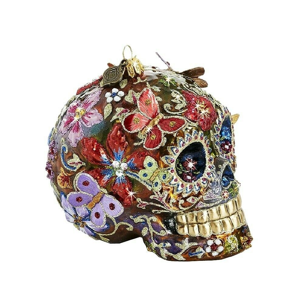 JAY STRONGWATER 4.5" Tall SKULL BUTTERFLIES ORNAMENT (1 of 4)