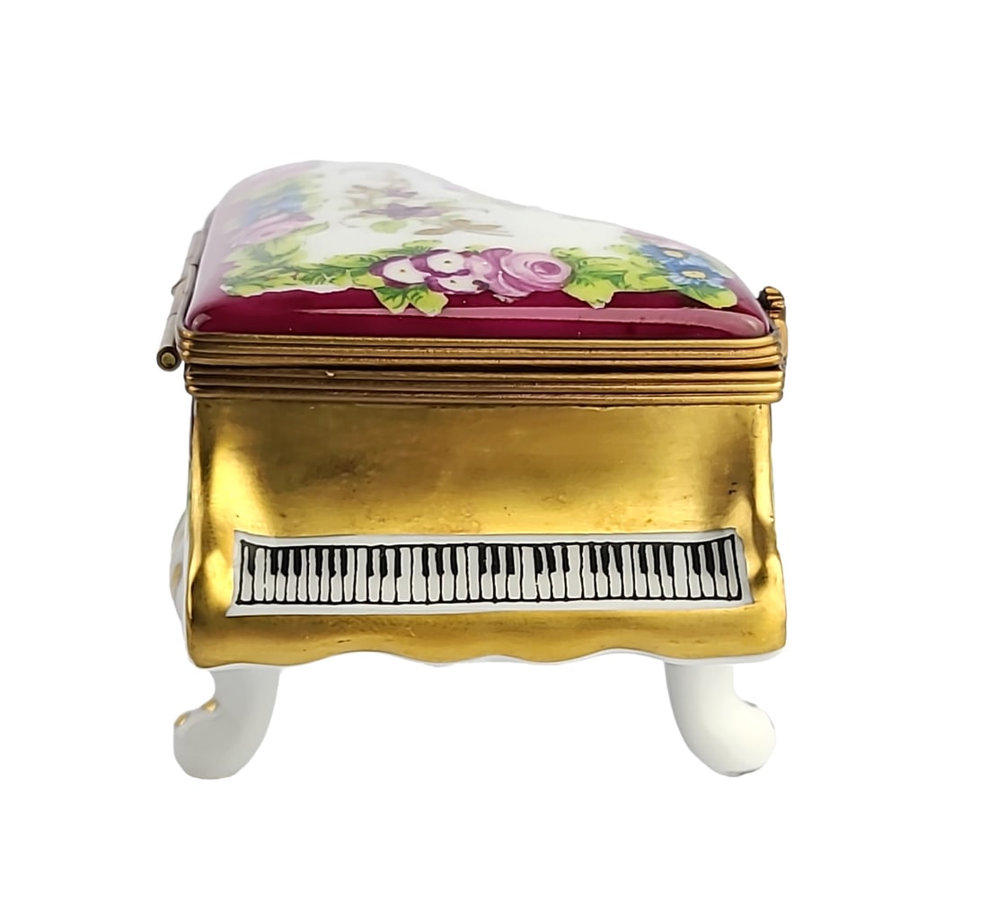 LIMOGES GRAND PIANO TRINKET BOX MINT CONDITION 2000 EDITION MADE IN FRANCE (1 of 7)