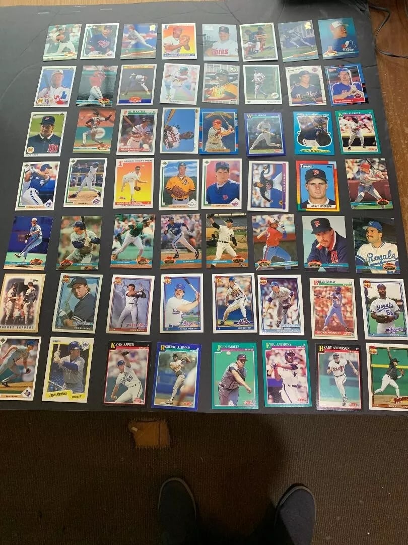 Vintage  Baseball Trading Cards  Mixed Lot of 54 Cards Produced 1980 - 1990 Mint Like New Condition. (1 of 11)