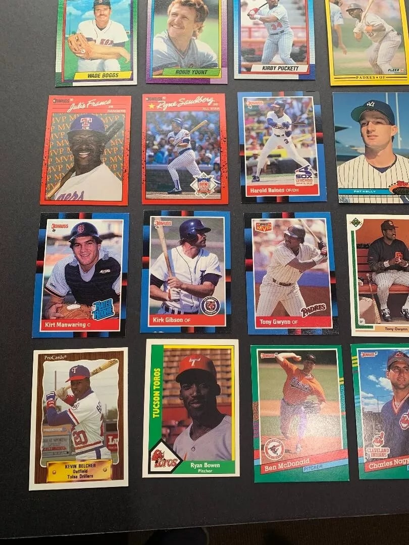 Vintage  Baseball Trading Cards  Mixed Lot of 54 Cards Produced 1980 - 1990 Mint Like New Condition. (1 of 9)