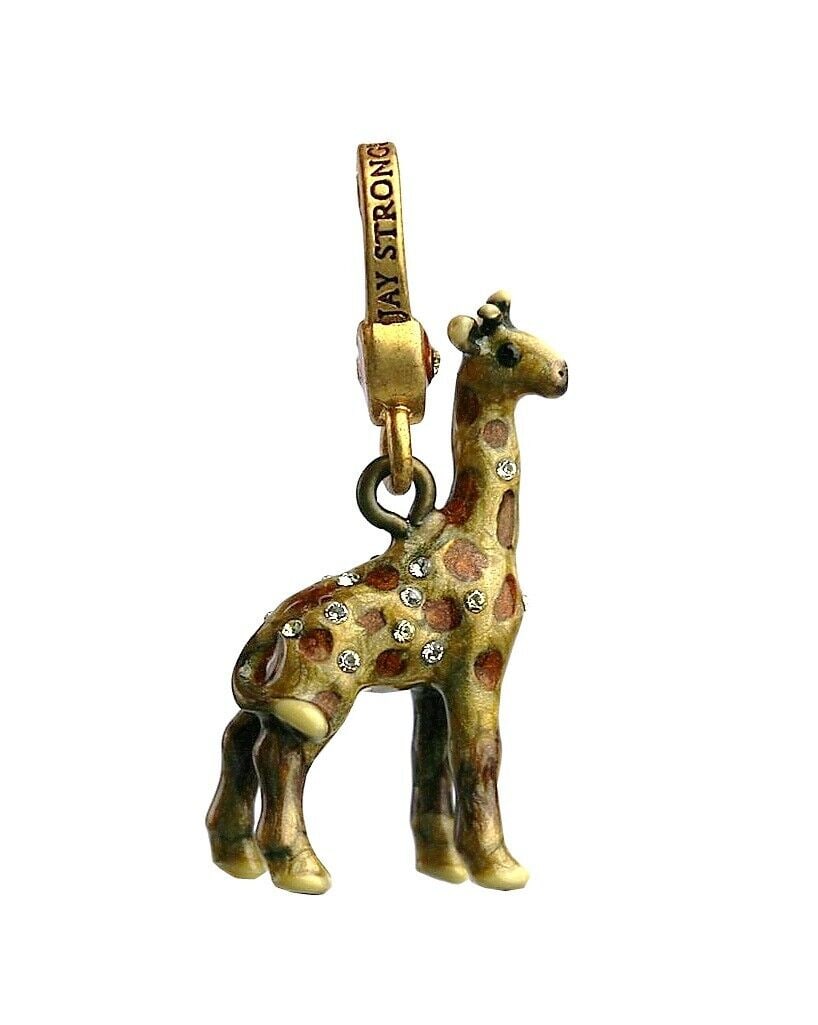 JAY STRONGWATER CHARM GIRAFFE SWAROVSKI: Jay Strongwater Charming CollectionCharm GIRAFFESwarovski CrystalsBrand New, NO BOX.100% AUTHENTIC ITEM,Money Back Guaranteed.37 mm Tall x 20 mm Deep