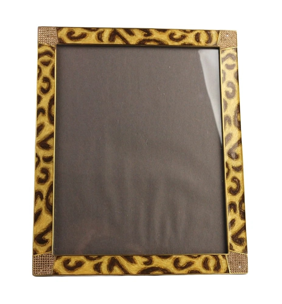 WEINGEROFF GOLDEN LEOPARD FRAME 8X10 SWAROVSKI (1 of 4)