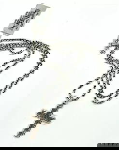 JOHN HARDY Classic Chain Sterling Silver with Precios Stones Cross Pendant # 54: John Hardy Classic Chain Precios Stones Cross Pendant and Box Chain Necklace MADE OF SOLID .925 STERLING SILVERThis powerful and commanding necklace is part of John Hardy's Classic Chain collection. A
