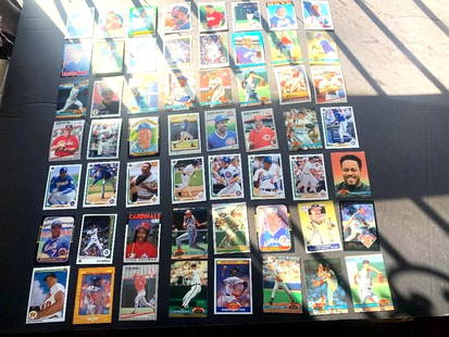 Vintage Baseball Trading Cards Mixed Lot of 54 Cards Produced 1980 - 1990 Mint Like New Condition.: Vintage Baseball Trading Cards Mixed Lot of 54 Cards Produced 1980 - 1990 Mint Like New Condition. 100% Authentic # 6 ROOKIES. FIRST ROUND PICKS, STARS, HALL OF FAMERS, RARE INCERTS. NOLAN RYAN, JEFF