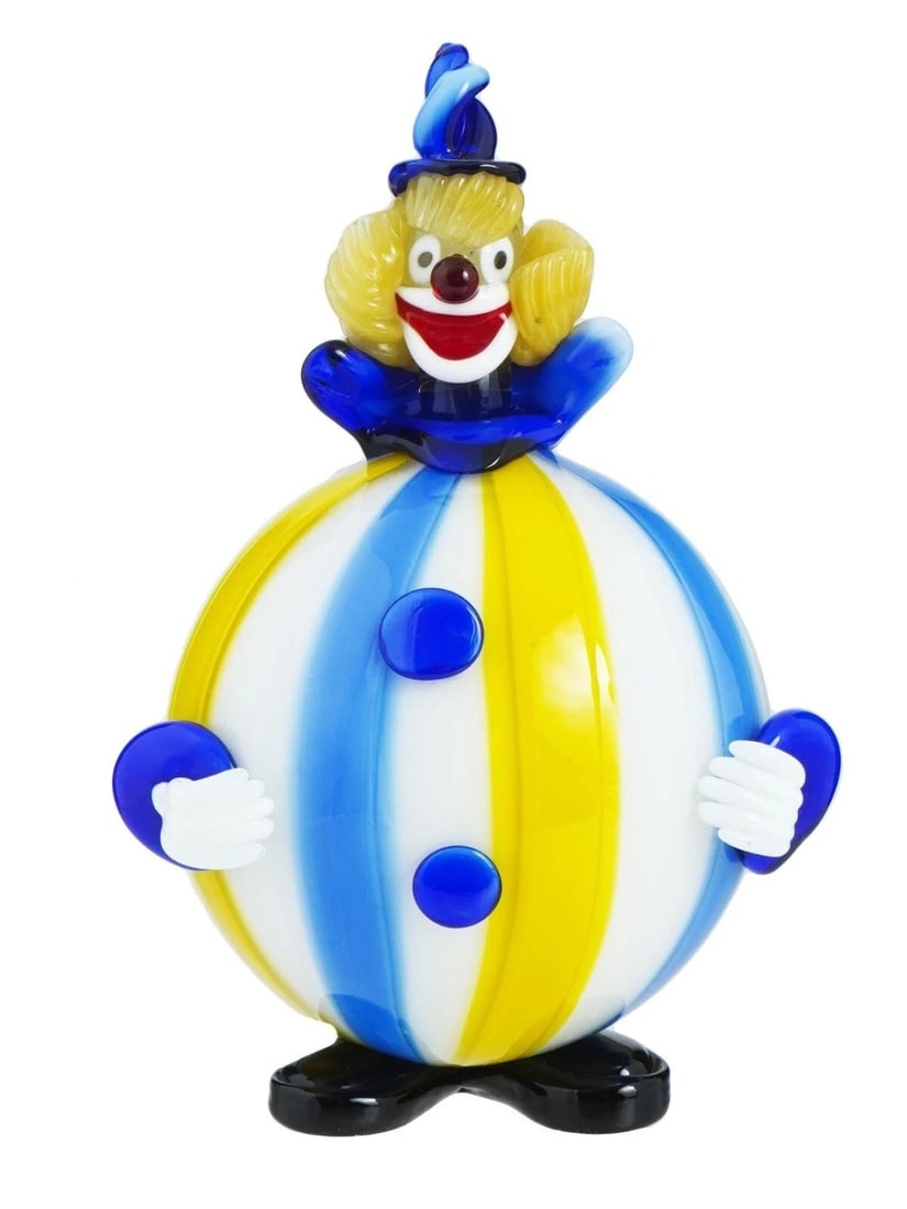 Vintage MURANO Gorgeous Art Glass Colorful Hand BlownI CLOWN Figurine 7.5" High: Vintage MURANO Gorgeous Art Glass Colorful Hand BlownI CLOWN Figurine 7.5" High, 100% AuthenticVintage MURANO Gorgeous Art Glass Colorful Hand BlownI CLOWN Figurine 7.5" High, 100% AuthenticA collecti
