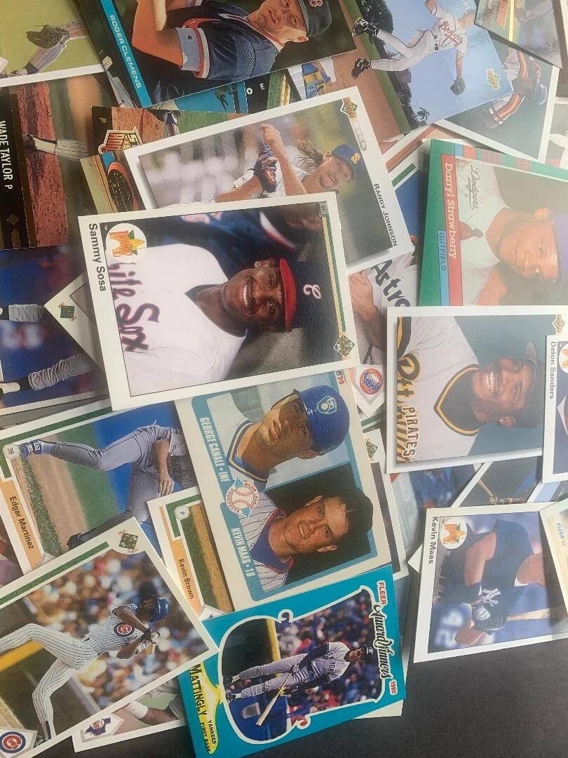 Vintage Baseball Trading Cards Mixed Lot of 200+Cards Produced 1980, 1990 Mint (1 of 10)