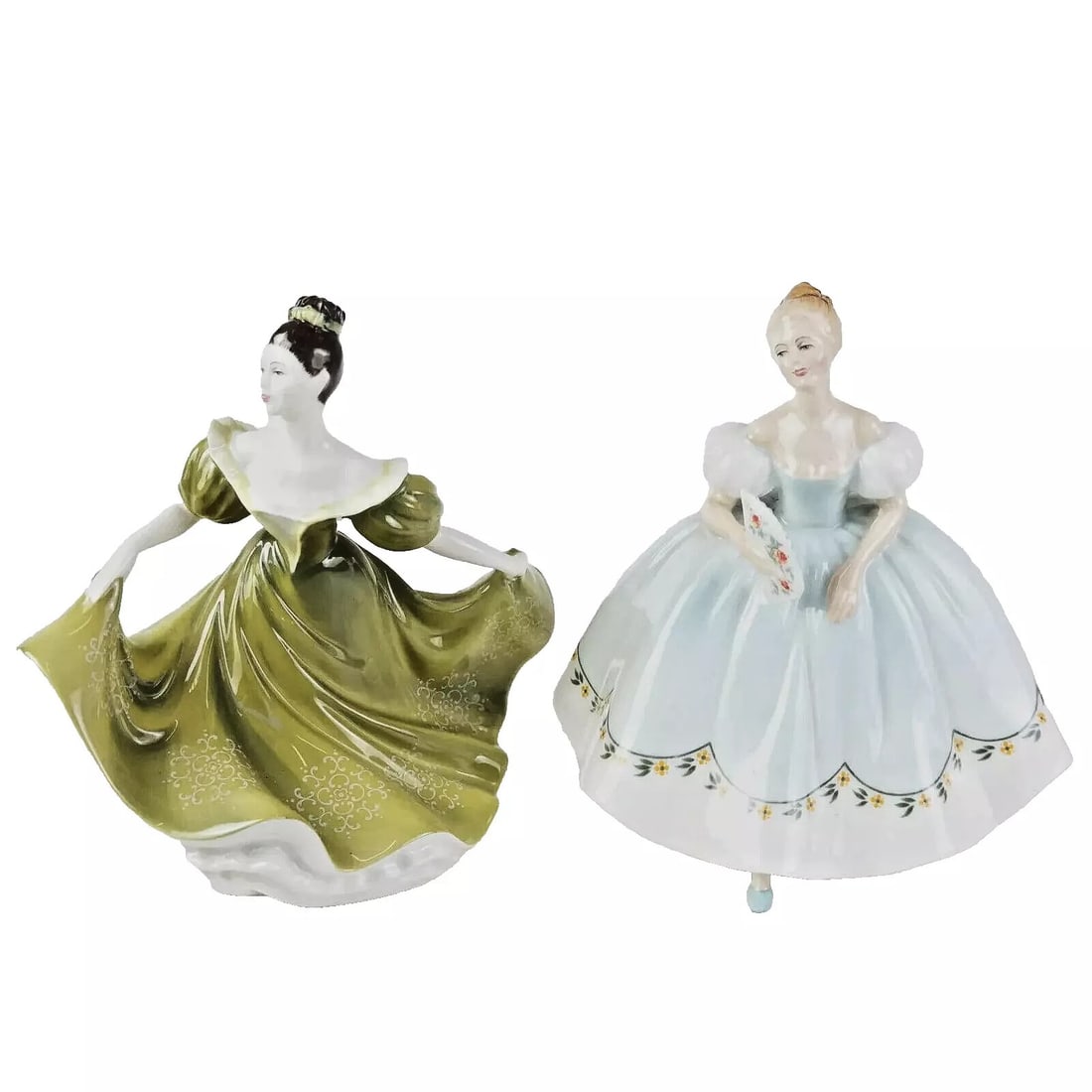 Two(2) Royal Doulton English Porcelain Figures "First Dance" and "Lynne" marked (1 of 10)