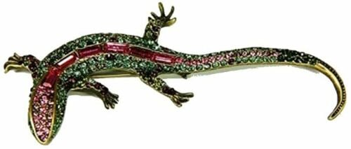 Jay Strongwater Salamander Brooch, 4" Salamander Crystal Pin "HOGAN" (1 of 3)