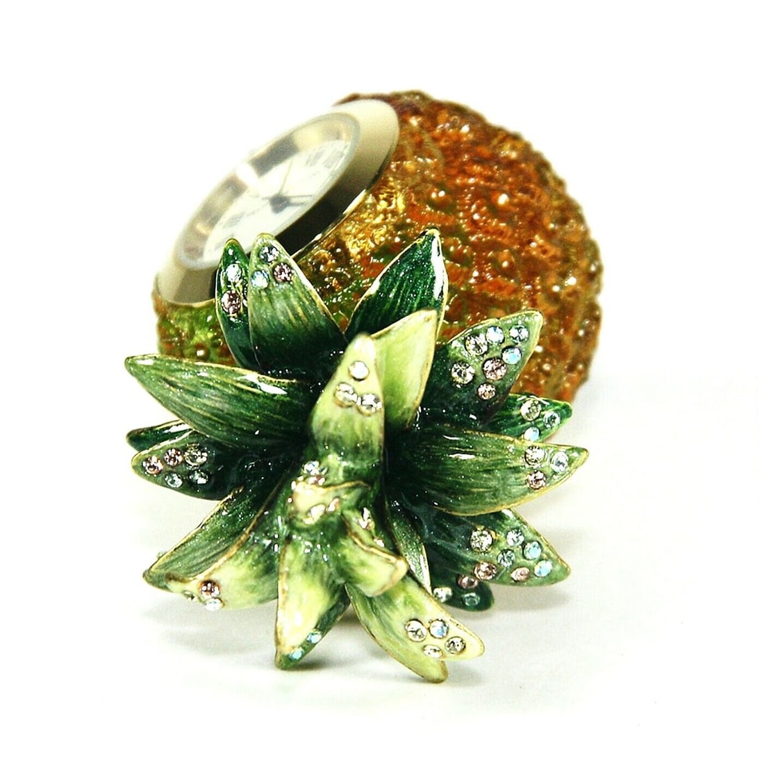 JAY STRONGWATER AHULANI PINEAPPLE MINI CLOCK - 2