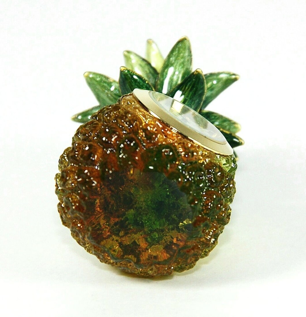 JAY STRONGWATER AHULANI PINEAPPLE MINI CLOCK - 4