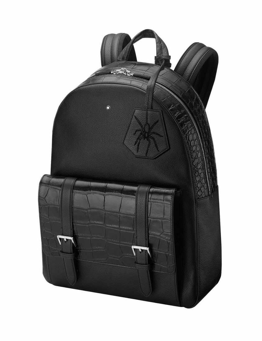 MONTBLANC MEISTERSTUCK SOFT GRAIN ALLIGATOR EMBOSSED LEATHER: MONTBLANCIdent: 118750This is an AMAZING Quality Backpack!!!First Quality MONTBLANC MEISTERSTUCK 118750 Made of Italian Calf leather Soft grain, And steel polished finish, Montblanc emblem, 2 main com