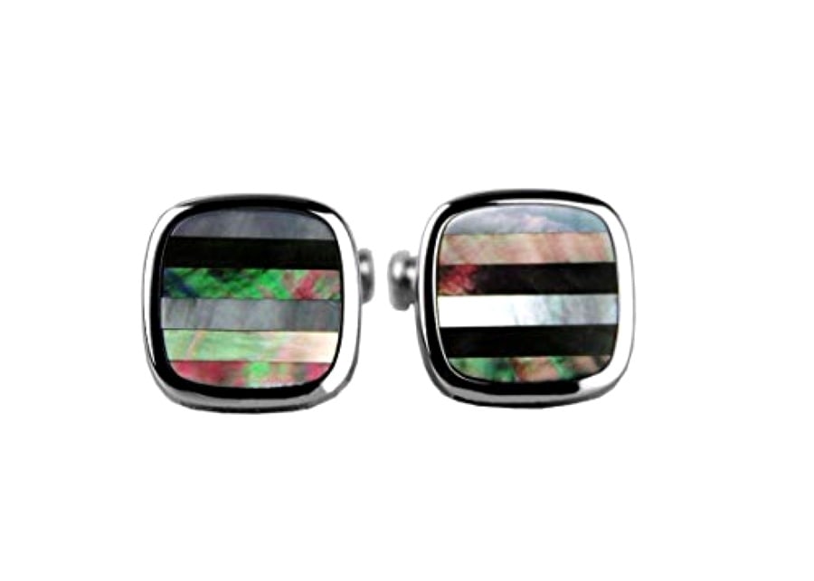 MONTBLANC ST. STEEL CUFFLINKS STRIPE MOTHER OF PEARL 109512: MONTBLANC 100% ORIGINAL & BRAND NEW, NO BOXCONTEMPORARY COLLECTION CUFFLINKSSTAINLESS STEELSQUARE WITH STRIPE MOTHER OF PEARL 17 mm SquareDue to a natural Mother of Pearl used in this GORGEOUS Cufflin