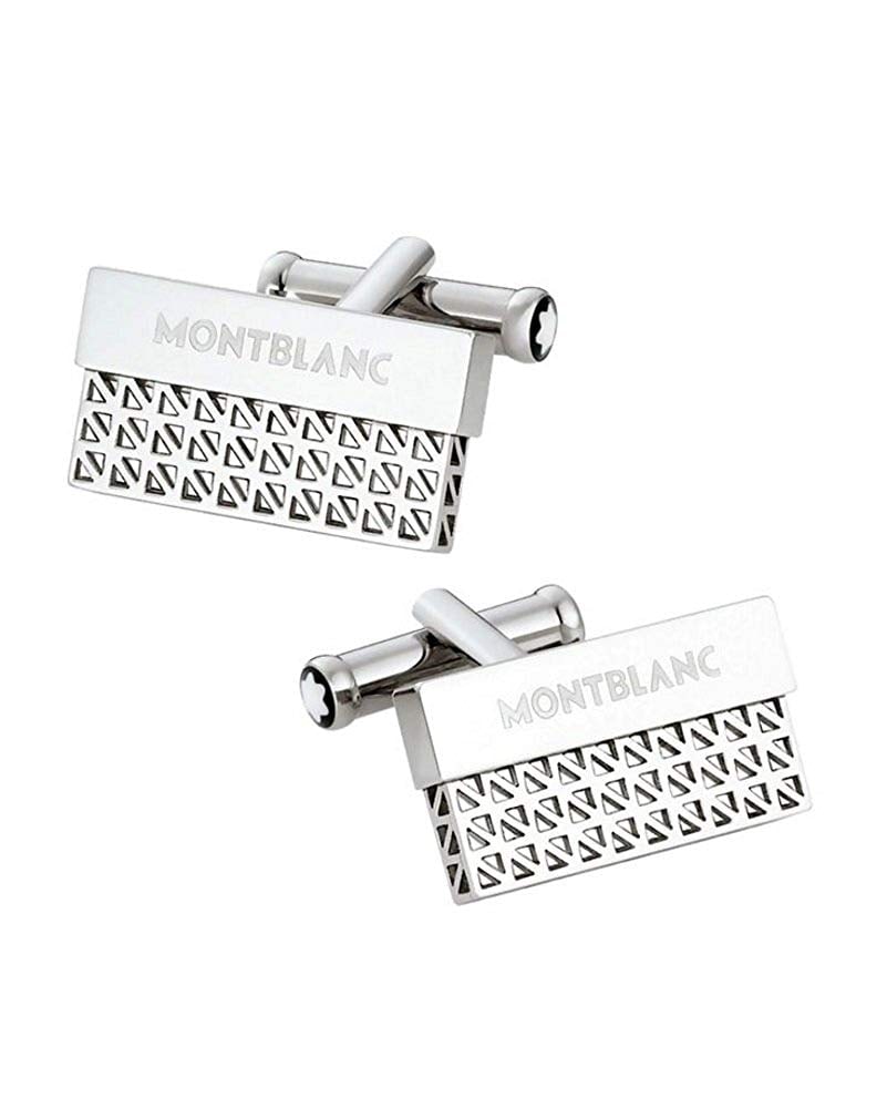 MONTBLANC STAINLESS STEEL GRAPHIC SKELETON CUFFLINKS 109783 (1 of 3)