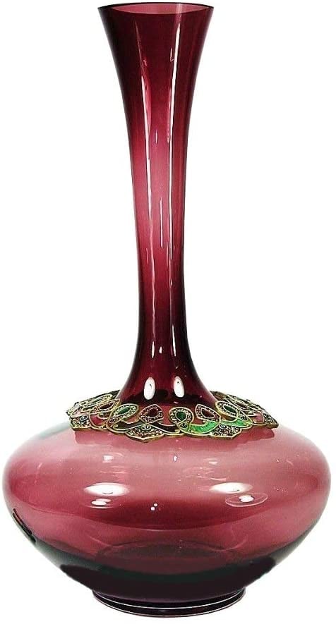 JAY STRONGWATER AMAZING TALL 19" PURPLE VASE (1 of 3)