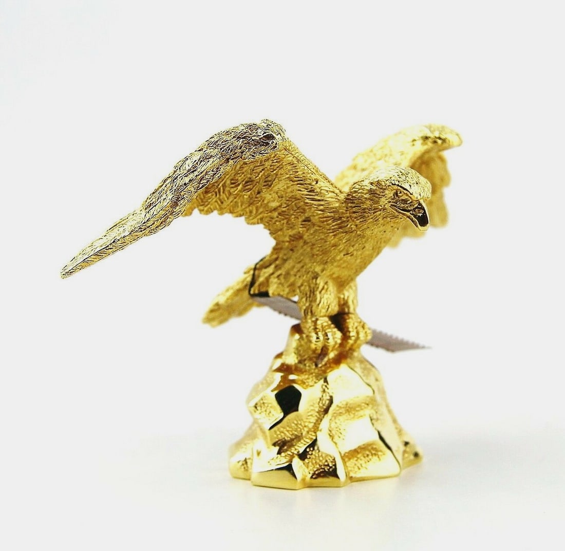 JAY STRONGWATER DAVIS GOLDEN EAGLE FIGURINE 18K GOLD PLATED (1 of 6)