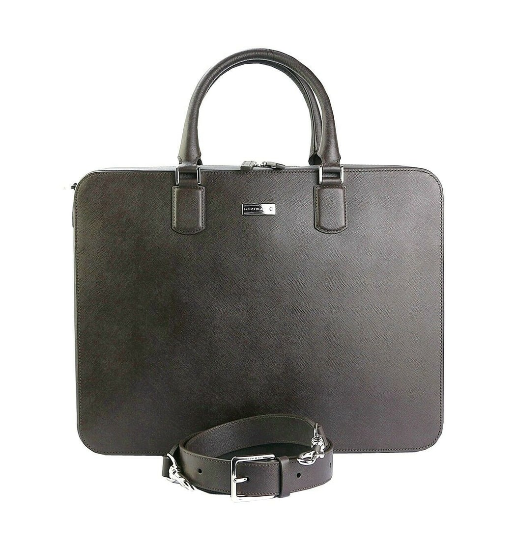 MONTBLANC 112417 BROWN TOBACCO SARTORIAL LARGE BRIEFCASE BAG LEATHER NEW ITALY (1 of 10)