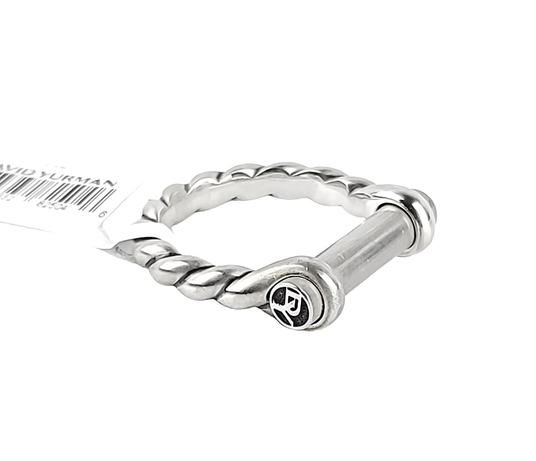 David Yurman 7 mm Maritime Shackle Sterling Silver Ring: DAVID YURMAN AWESOME MARITIME 7 mm SHACKLE RING SIZE 10 MADE OF SOLID .925 STERLING SILVER7 mm Wide Ring27 mm Tall c 26.5 mm Wide 3 mm ThickWeight: 10.4 grORIGINAL BOX, POUCH & POLISHING CLOTH