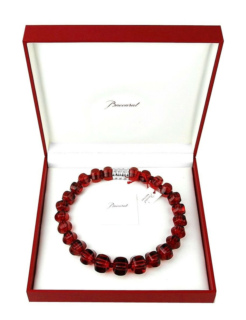 BACCARAT SHERAZADE MEDIUM RUBY RED NECKLACE ST.SILVER - 2