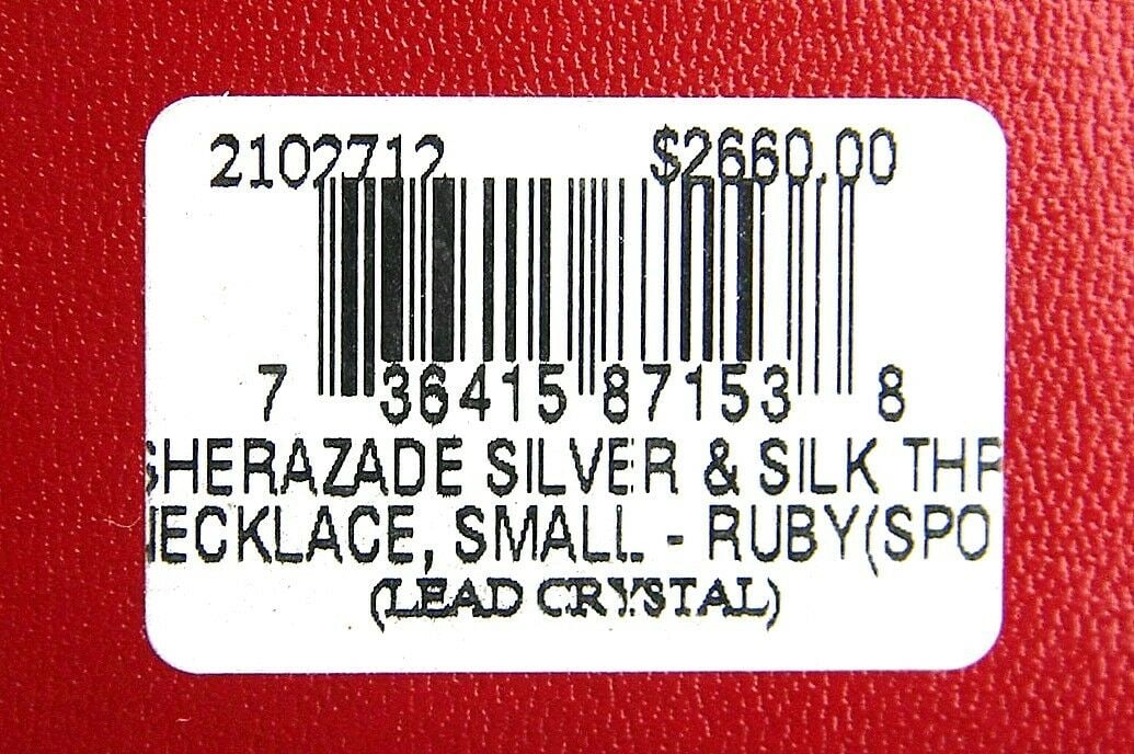 BACCARAT SHERAZADE MEDIUM RUBY RED NECKLACE ST.SILVER - 7