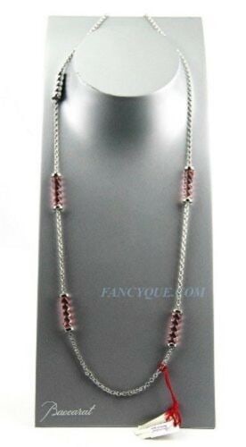 BACCARAT TORSADE ST. SILVER LONG PINK NECKLACE: MADE IN FRANCE100% AUTHENTICBACCARATPINK TORSADE .925 STERLING SILVER NECKLACE2800932Main Stones, Full-Lead Crystal, One made of Sterling SilverTHIS IS EXTRA LONG 35" WITH 2" EXTENSIONTHICK CHAIN