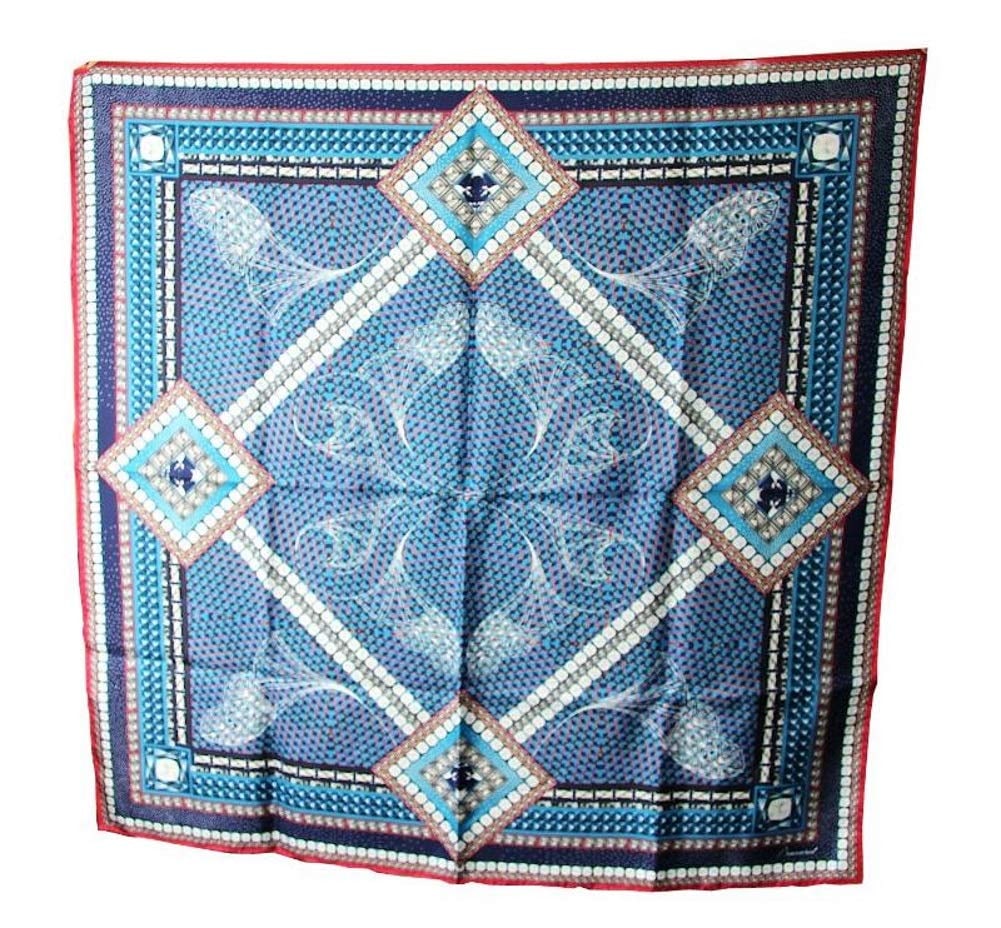 Baccarat 2809041 LOUXOR TWIL SILK, BLUE Scarf: Brand New 100% AUTHENTIC Baccarat; 100% SILK SCARF; SIZE 100 cm X 100 cm (39.37" X 39.37"); Made in Italy. ORIGINAL RED BOX