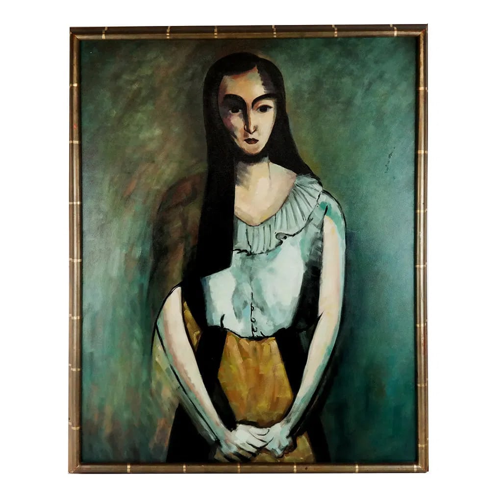 Vintage Henri Matisse(after)"Italian Woman"1930's Handpainted Reprodaction 100% Authentic Nice Frame (1 of 10)
