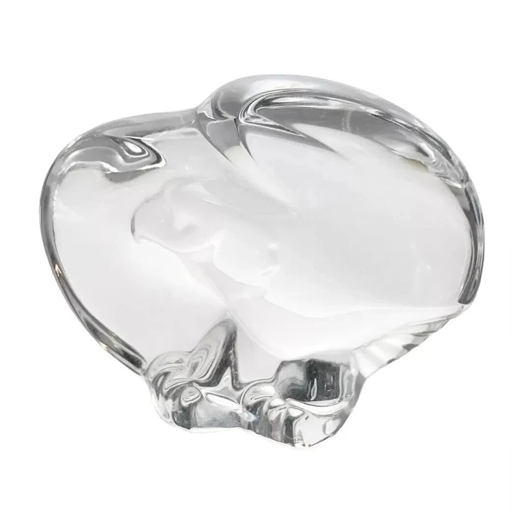 Steuben Signed Glass Figurine Eagle Desk Paperweight Hand Cooler 100% Authentic Great Vintage cond (1 of 7)