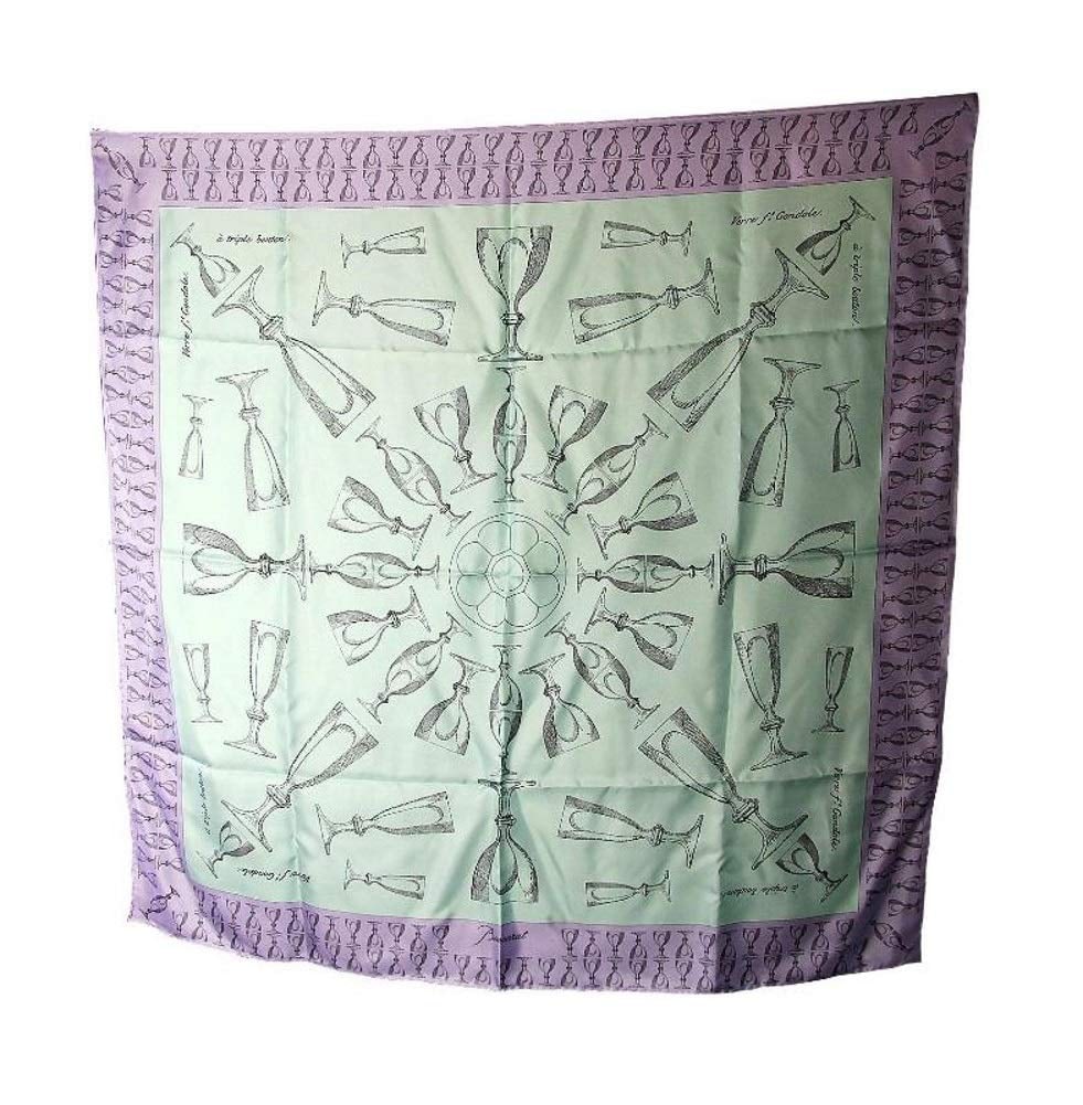 Baccarat HARCOURT TWILL SILK, CELADON GREEN, MAUVE SCARF 2810812 (1 of 6)