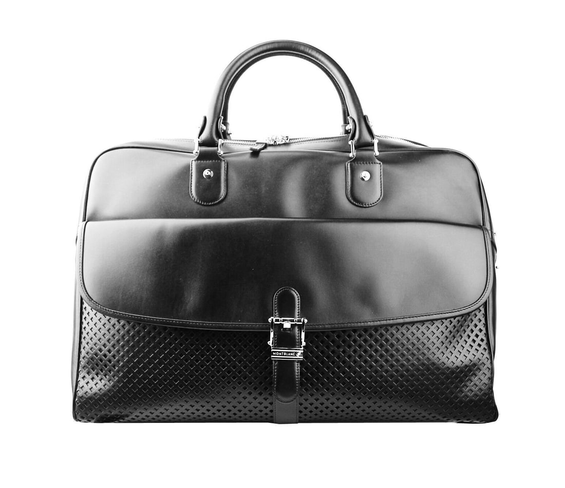 MONTBLANC MEISTERSTUCK XL BAG BRIEFCASE WEEKENDER: MONTBLANCIdent: 104654100% AUTHENTIC & 100% BRAND NEW.First Quality LARGE OVERNIGHT WEEKENDER / BRIEFCASE BAG12" High x 19" Wide x 8" DeepMULTIPLE POCKETS INSIDE.Retail Price: $2,750.00NO BOXES.