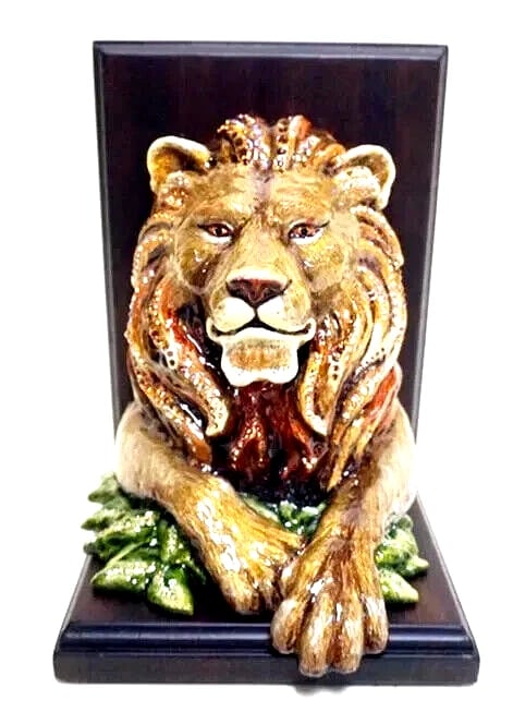 Jay Strongwater New in Original J.S..Box Lion Bookend 8" Tall, Swarovski Crystals, 100% Authentic (1 of 5)