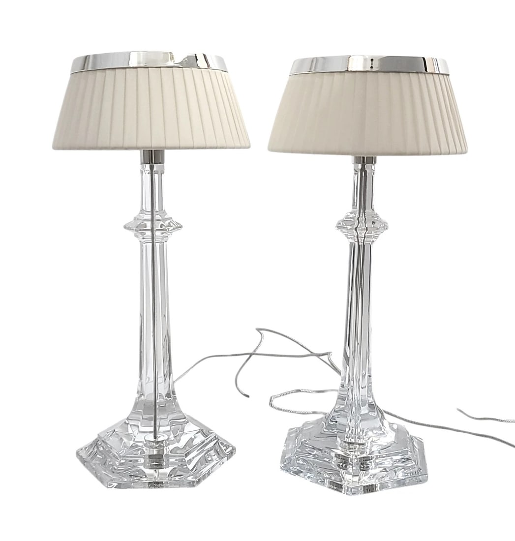 BACCARAT SET OF TWO BON JOUR VERSAILLES LAMPS by STARCK MADE IN FRANCE: BACCARAT SET OF TWO BON JOUR VERSAILLES LAMPS by STARCKSIZE - SMALLMADE IN FRANCEBON JOUR VERSAILLES LampIlluminate your space with timeless elegance. The BON JOUR VERSAILLES lamp blends classical ref