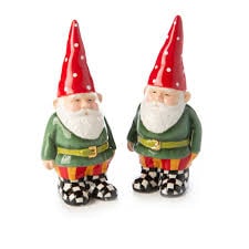 MacKenzie-Childs Dolomite Ceramic Woodland Gnome Salt & Pepper Set (1 of 2)