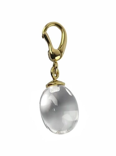 BACCARAT Jewelry Tentation Charm 18K Gold Clear Lead Crystal France (1 of 7)