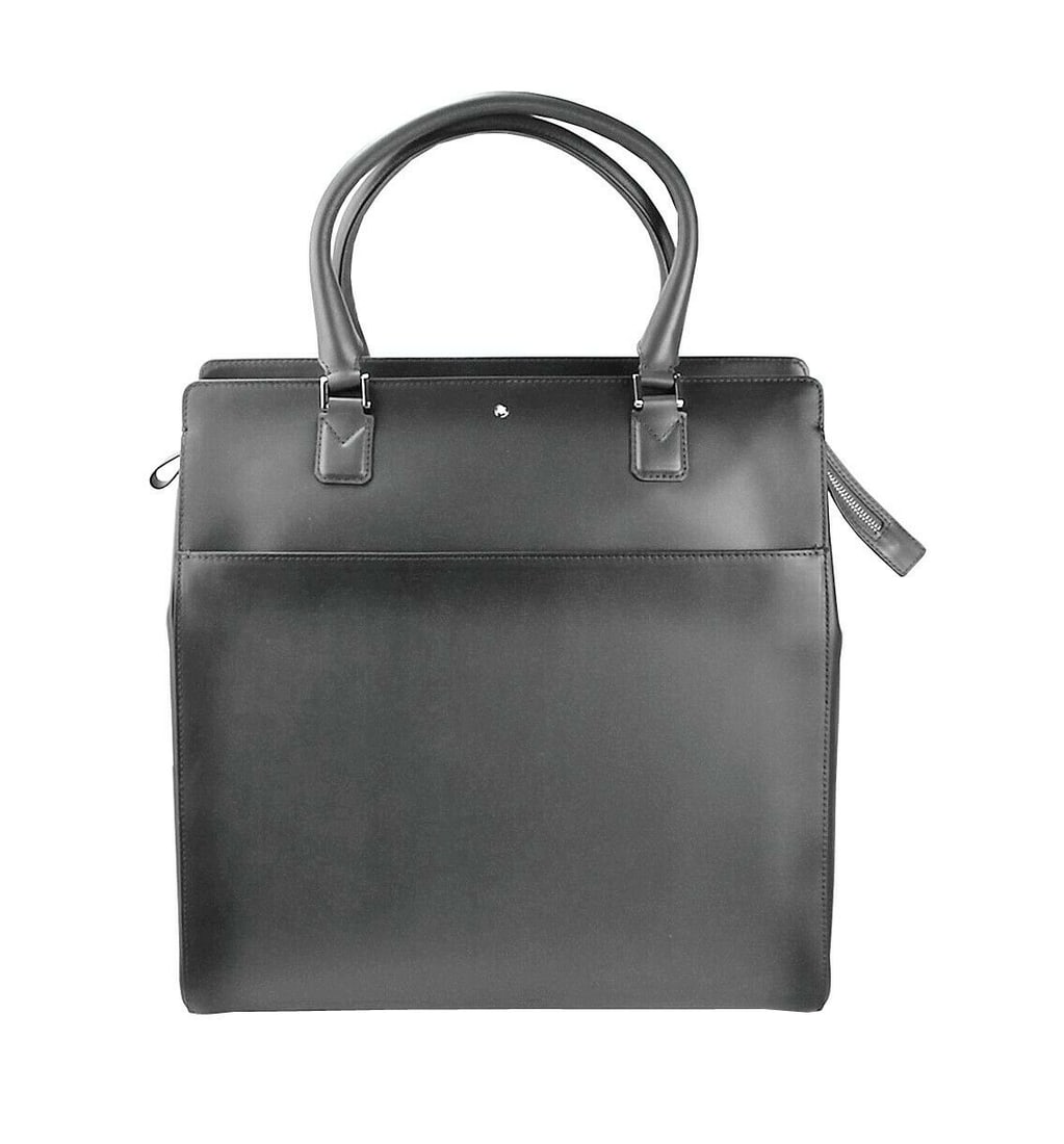 MONTBLANC MEISTERSTUCK SFUMATO LARGE VERTICAL TOTE LEATHER 114505 FLANNEL: MONTBLANC Ident: 114505. 100% AUTHENTIC & 100% BRAND NEW. First Quality LARGE VERTICAL TOTE BAG SFUMATO LEATHER. COLOR: FLANNEL (GRAY). 14.5" High x 14.5 Wide x 6" Deep. MULTIPLE POCKETS INSIDE. Retai