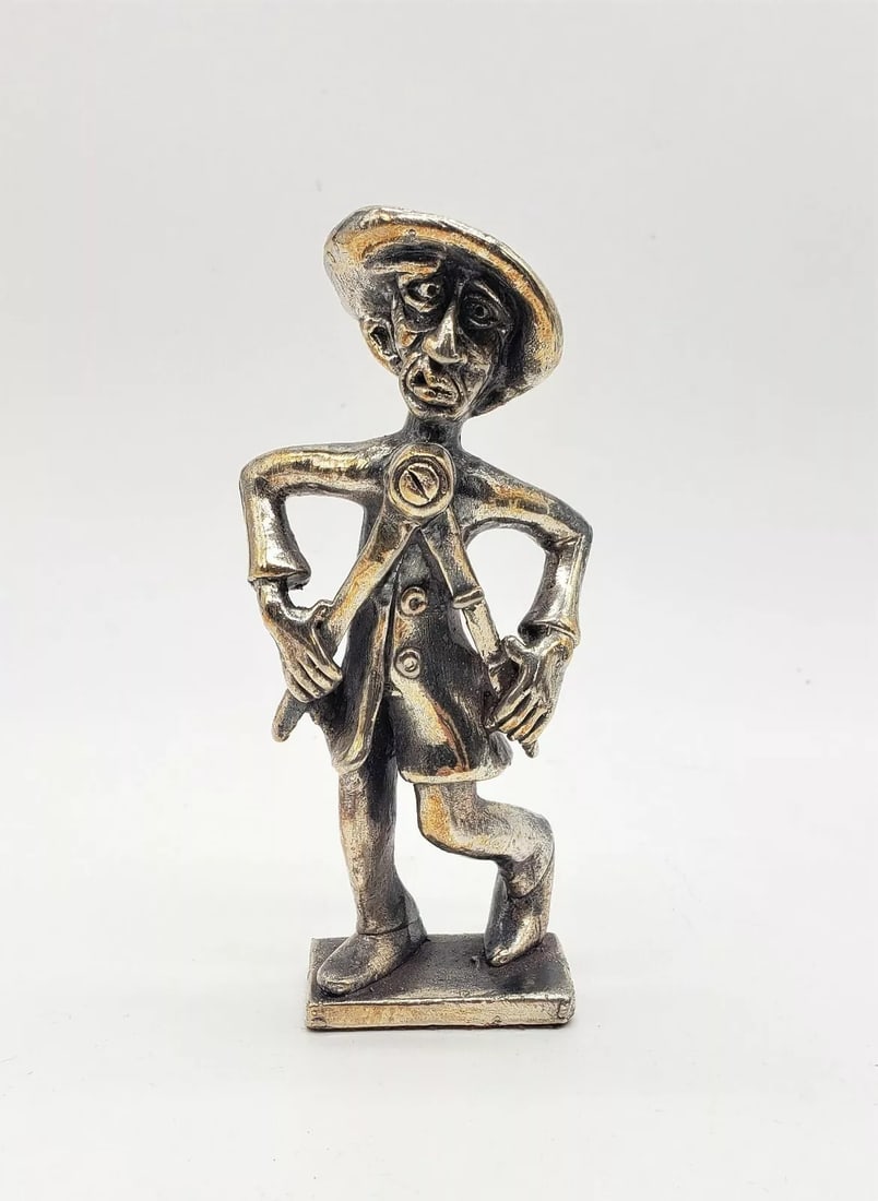 Vintage Art Sterling Electroformed Sculpture Handyman (1 of 5)