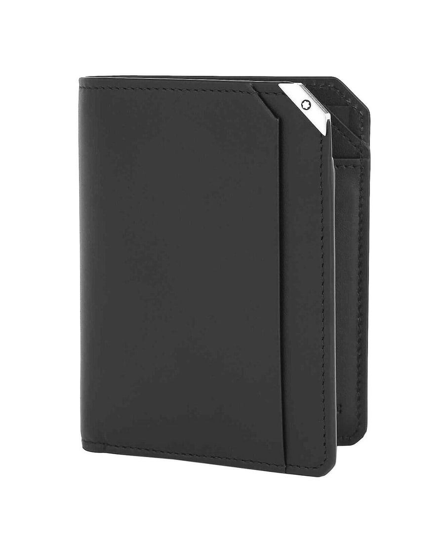 MONTBLANC 114668 URBAN SPIRIT BLACK LEATHER WALLET 6CC (1 of 5)
