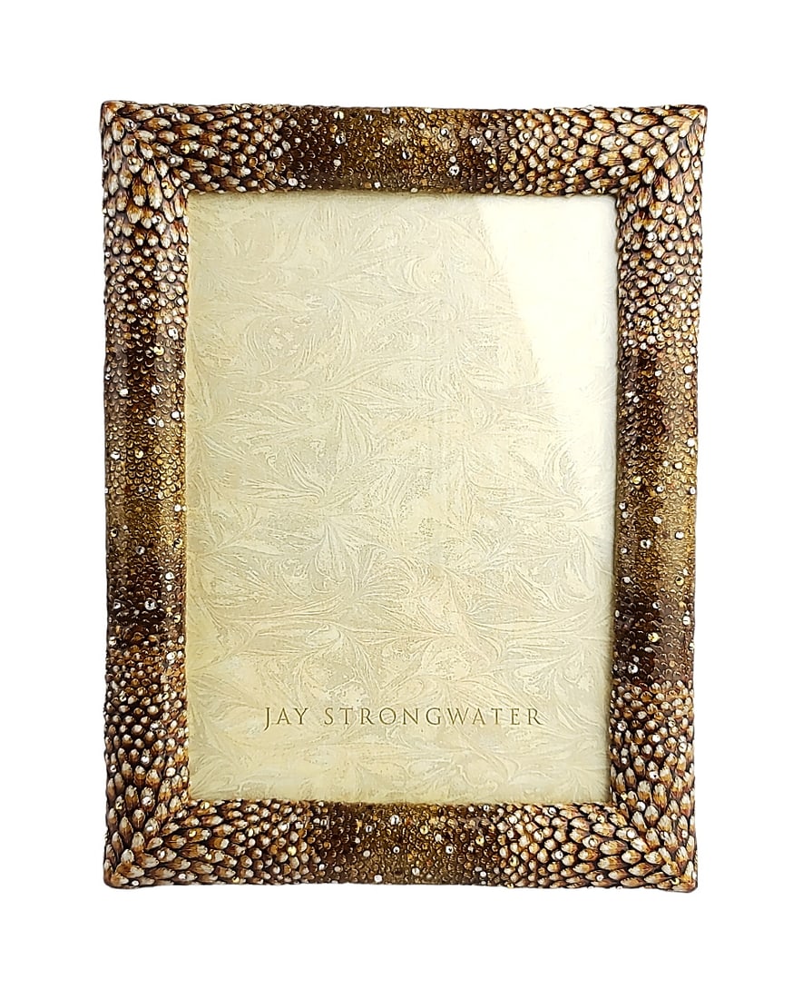 JAY STRONGWATER HIGHLAND FEATHER FRAME SWAROVSKI 5x7 (1 of 6)