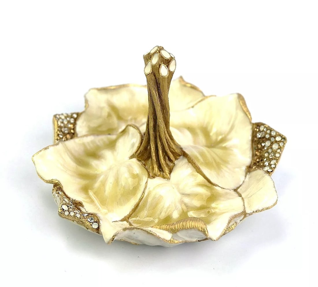 JAY STRONGWATER SCARLETT LEAF RING DISH TRAY (1 of 2)