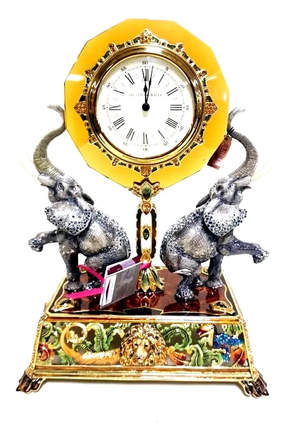 Jay Strongwater Jungle SCENE CLOCK Limited Edition 33/200 SIGNED 2009 Mint Condition 100% Authentic: Jay Strongwater Very Rare Large Jungle SCENE CLOCK Limited Edition 33/200 SIGNED 2009, Mint Condition 100% Authentic. Dimensions: 16 x 11 x 7 in. Mint-like new condition. This Clock has been kept in t