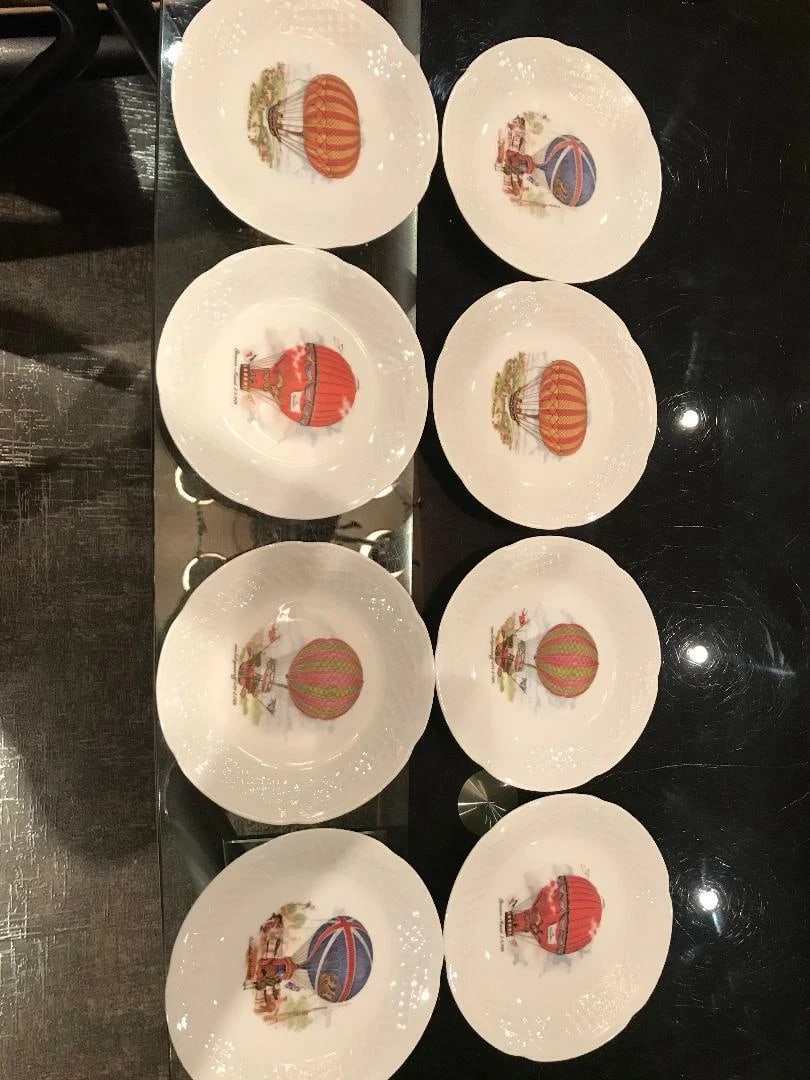 Antique Limoges Made in France Elite Works 8 Saucers UNIQUE AND RARE Great COND (1 of 6)