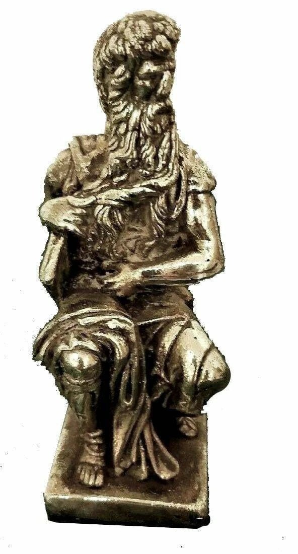 Sterling Electroformed Moses Ten Commandments Sculpture 4 inches tall,Rare Piece (1 of 5)