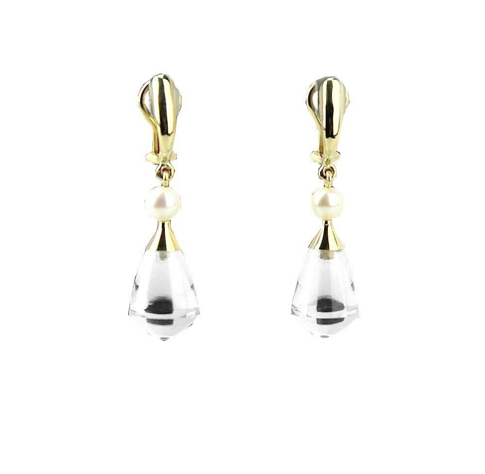 BACCARAT DIVINE EARRINGS 18K SOLID YELLOW GOLD PEARL