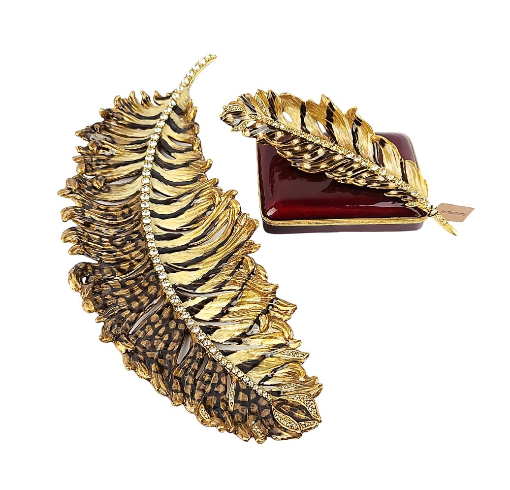 JAY STRONGWATER LOT BLANE HIGHLAND FLING PLUME TRAY & BOX (1 of 14)