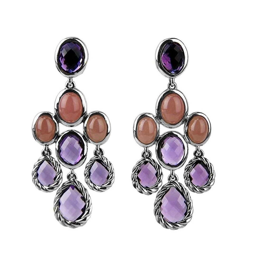 DAVID YURMAN CHANDELIER DANGLING AMETHYST EARRINGS (1 of 7)