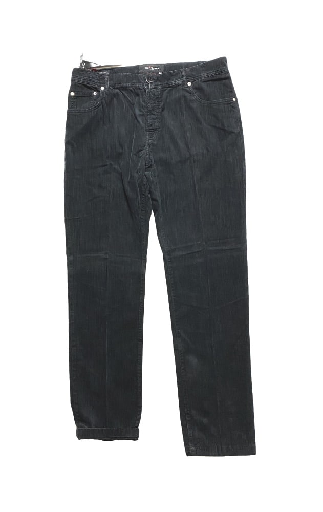 KITON NAPOLI JEANS BLACK STRETCH CORDUROY s 40 US 98% COTTON NEW #7