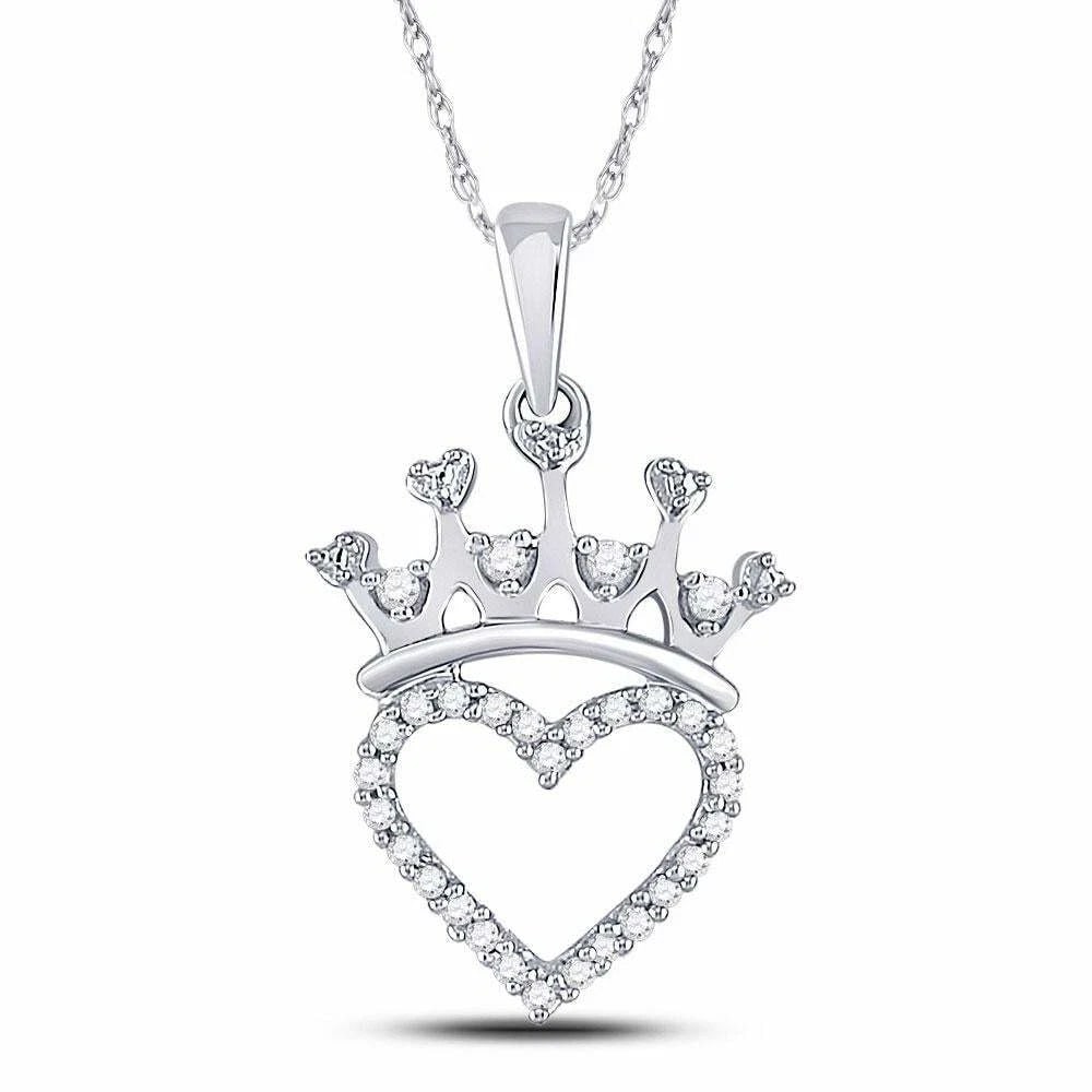 Gorgeous Sterling Silver Real Round White Diamonds Heart Pendant .70Ct: Gorgeous Sterling Silver Real Great Quality Round Diamonds Heart Pendant .7 CT Cttw, Brand New DESCRIPTIONSterling Silver Round Diamond Heart Pendant .70 Ct DescriptionSterling Silver Women's Round Di